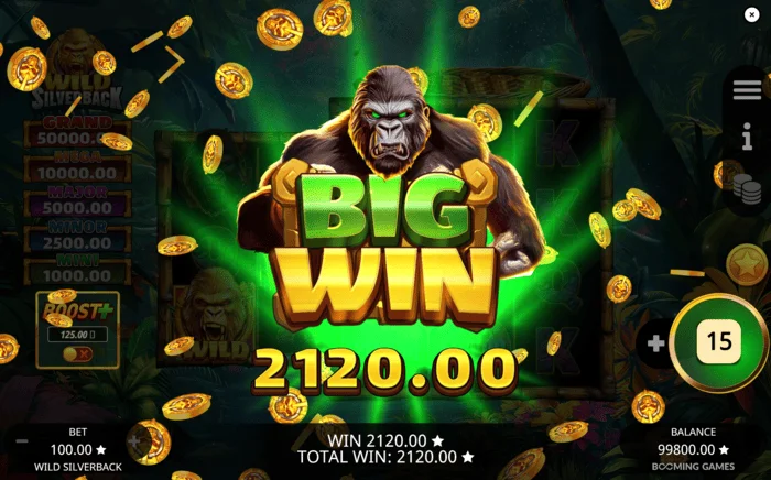 Wild Silverback - Chiến thắng lớn với số xu tích lũy