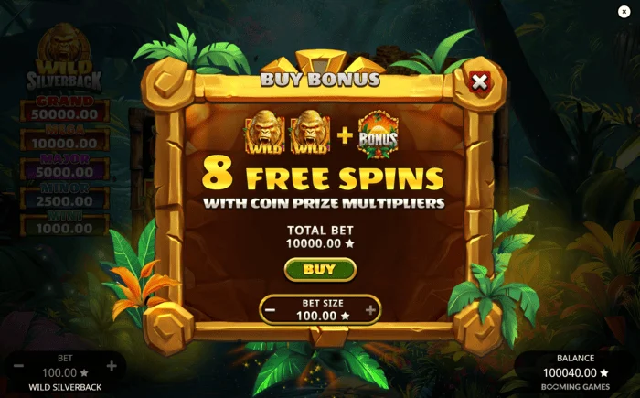 Wild Silverback - Kích hoạt vòng quay miễn phí Free Spins